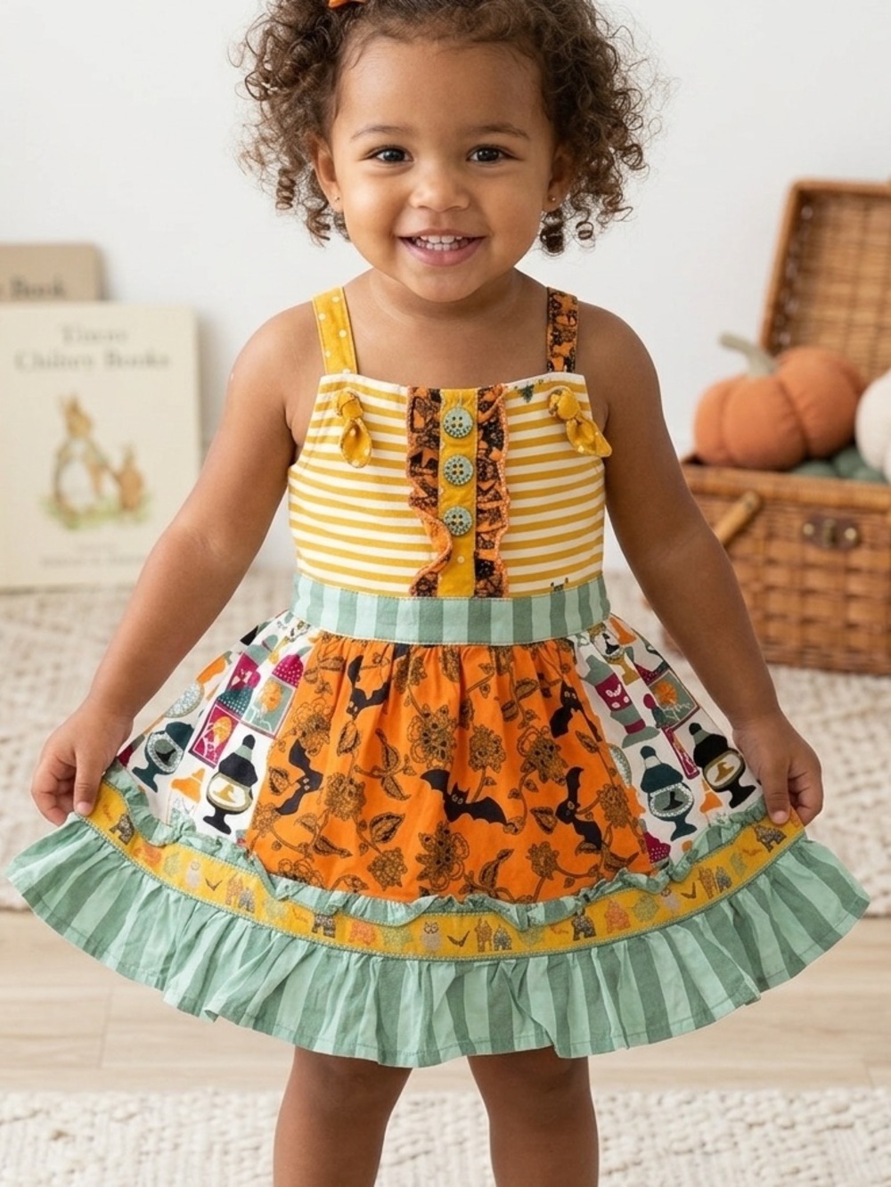 Matilda Jane Trick or Treat Knot Tie Dress 2T (015)